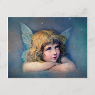 Angel Painting Vintage Postcard