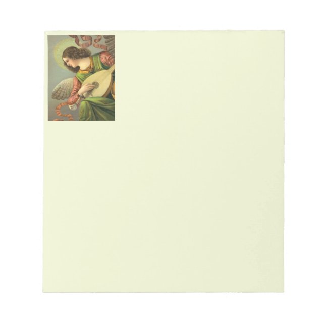 Angel Painting With Mandolin  Notepad (Front)