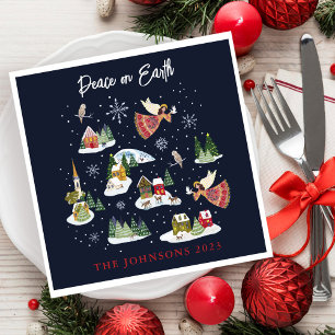 Angel Peace on Earth Christmas Napkin