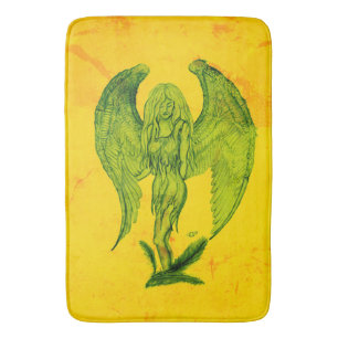 Angel , Pencil Art in Marmor Design Bath Mat