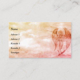 Angel , Pencil Art in Marmor Design Business Card