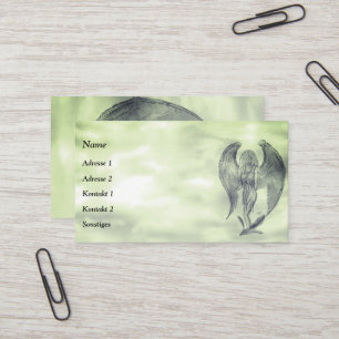 Angel , Pencil Art in Marmor Design  Business Card