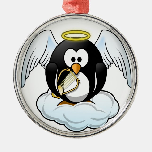 ANGEL PENGUIN METAL TREE DECORATION (Front)