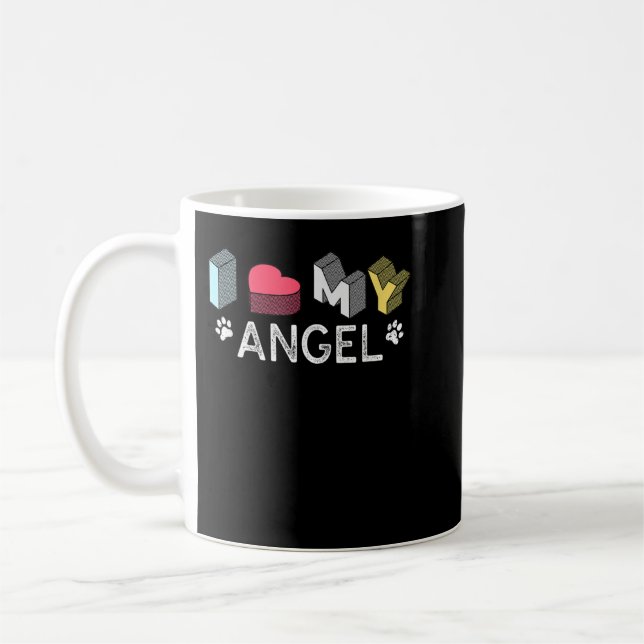 Angel Personalised Dog Name Angel Pet Lover  Coffee Mug (Left)