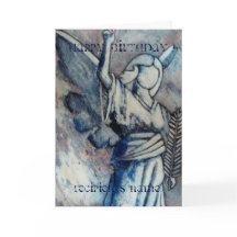 Angel Personalized Happy Birthday Art Card