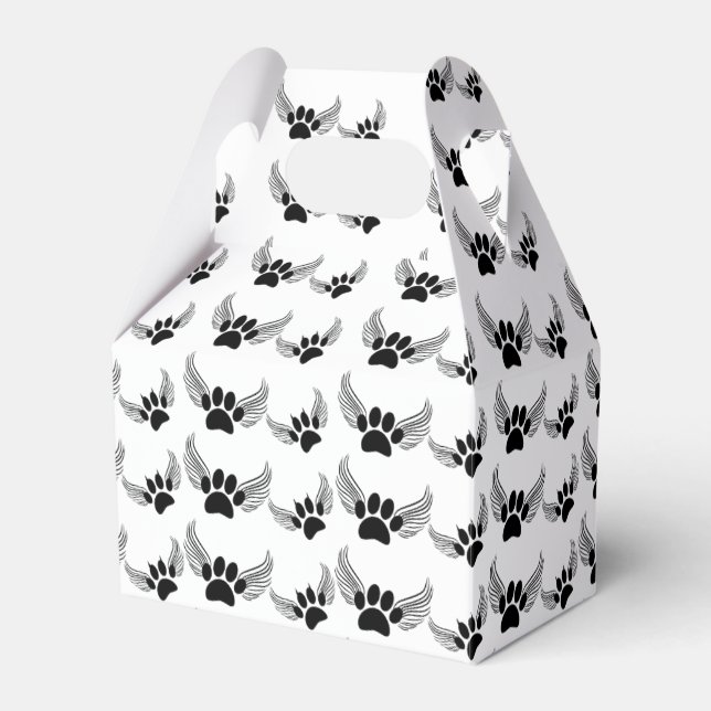 Angel Pet Paw Prints Custom Favour Box (Front Side)