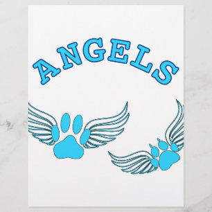 Angel Pet Paws In Blue