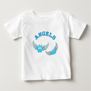 Angel Pet Paws In Blue Baby T-Shirt