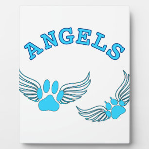 Angel Pet Paws In Blue Plaque