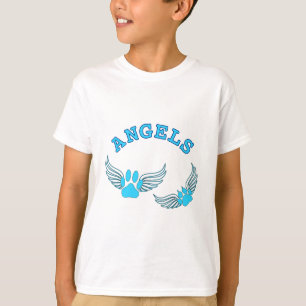 Angel Pet Paws In Blue T-Shirt
