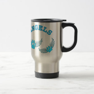 Angel Pet Paws In Blue Travel Mug