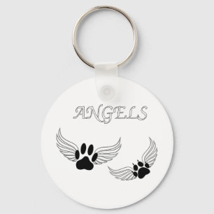 Angel Pet Paws Key Ring