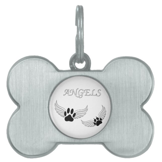Angel Pet Paws Pet ID Tag (Front)