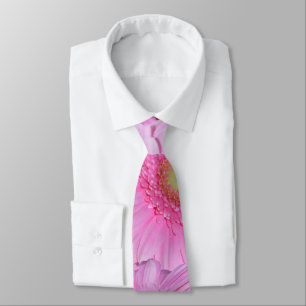 Angel Pink Gerbera Flowers, Neck Tie