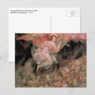 Angel Piping to Souls in Hell by Evelyn De Morgan Postcard