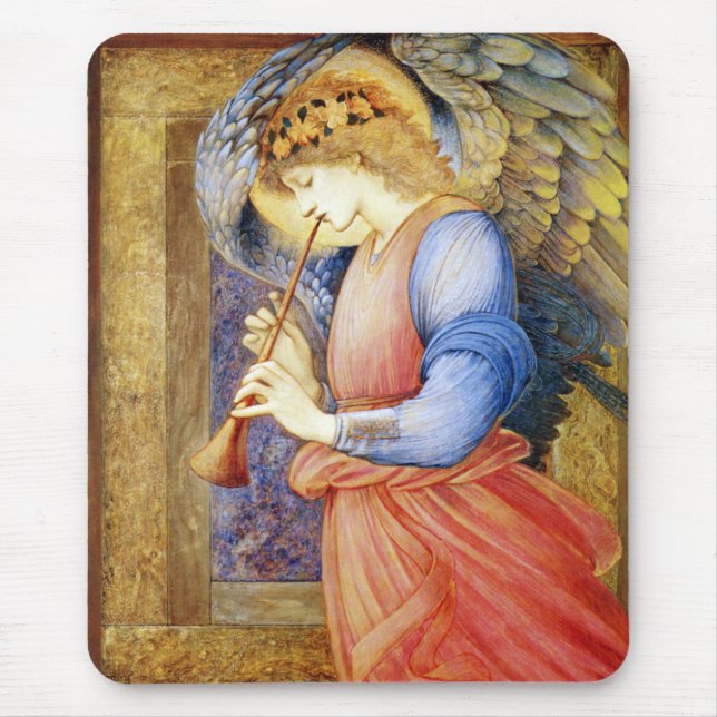 Angel Playing a Flageolet Burne-Jones Mousepad (Front)