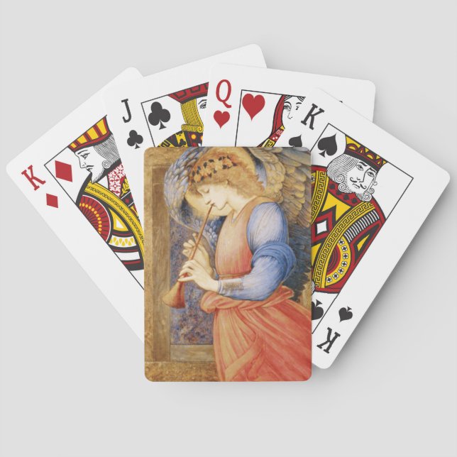 Angel Playing a Flageolet (by Edward Burne-Jones) Cards (Back)
