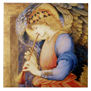 “Angel Playing a Flageolet” by Edward Burne Jones Ceramic Tile