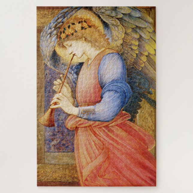 "Angel playing a flageolet" by Edward Burne-Jones Jigsaw Puzzle (Vertical)