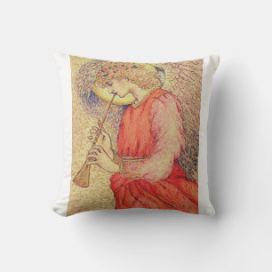 Angel Playing a Flageolet Cushion