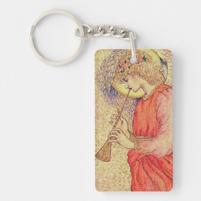 Angel Playing a Flageolet Key Ring (Front)