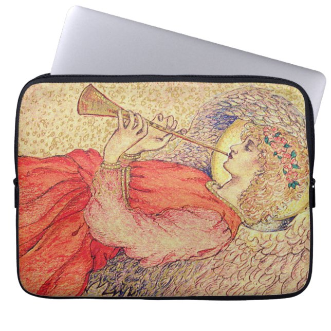 Angel Playing a Flageolet Laptop Sleeve (Front)