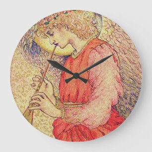 Angel Playing a Flageolet Large Clock