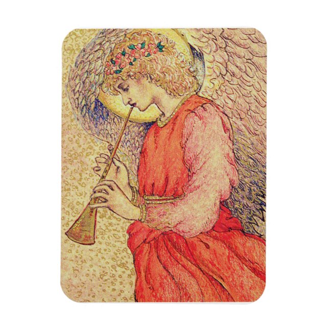 Angel Playing a Flageolet Magnet (Vertical)