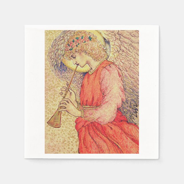 Angel Playing a Flageolet Napkin (Front)
