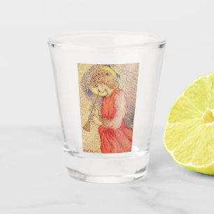 Angel Playing a Flageolet Shot Glass