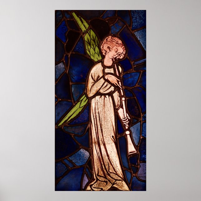 Angel playing a trumpet, c.1280 poster (Front)