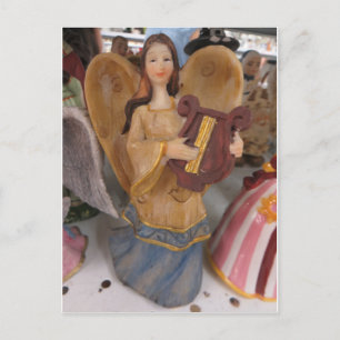 Angel Playing Harp Postcard