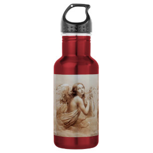 ANGEL PLAYING LYRA OVER THE CLOUDS brown 532 Ml Water Bottle
