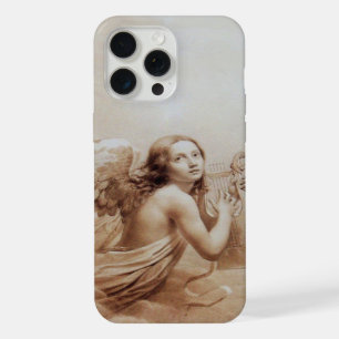 ANGEL PLAYING LYRA OVER THE CLOUDS brown iPhone 15 Pro Max Case