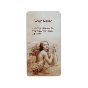 ANGEL PLAYING LYRA OVER THE CLOUDS LABEL