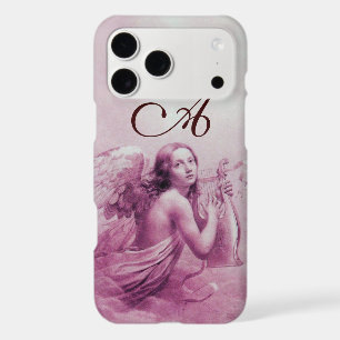 ANGEL PLAYING LYRA OVER THE CLOUDS pink monogram