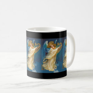 Angel Playing Music On A Harp Coffee Mug