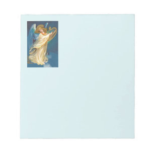 Angel Playing Music On A Harp Notepad