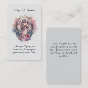 Angel Prayer For Gratitude Prayer Card