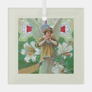 Angel Praying Glass Tree Decoration