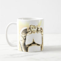 Angel Praying Heavenly Wings Golden Light