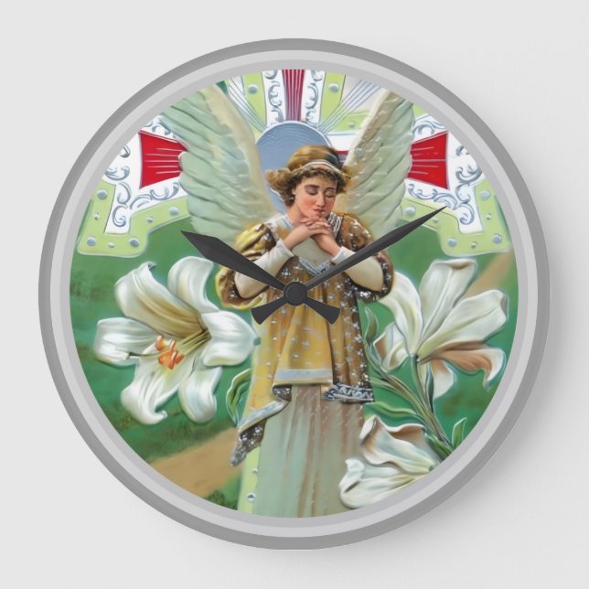 Angel Praying Large Clock (Front)
