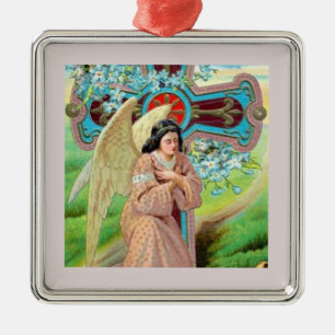 Angel Praying Metal Ornament