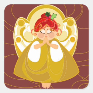 Angel Praying Sticker
