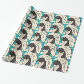 Angel rat glossy wrapping paper