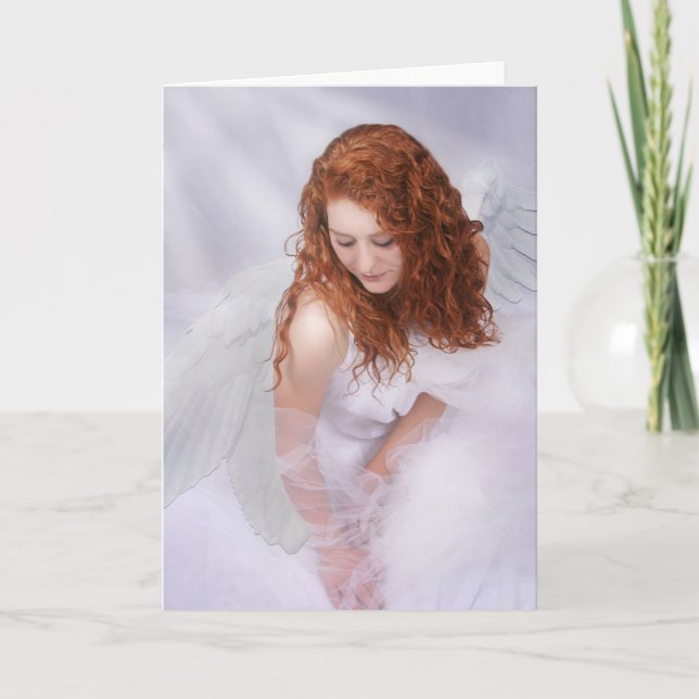 Angel "Reflection" Christmas Greeting Card (Front)