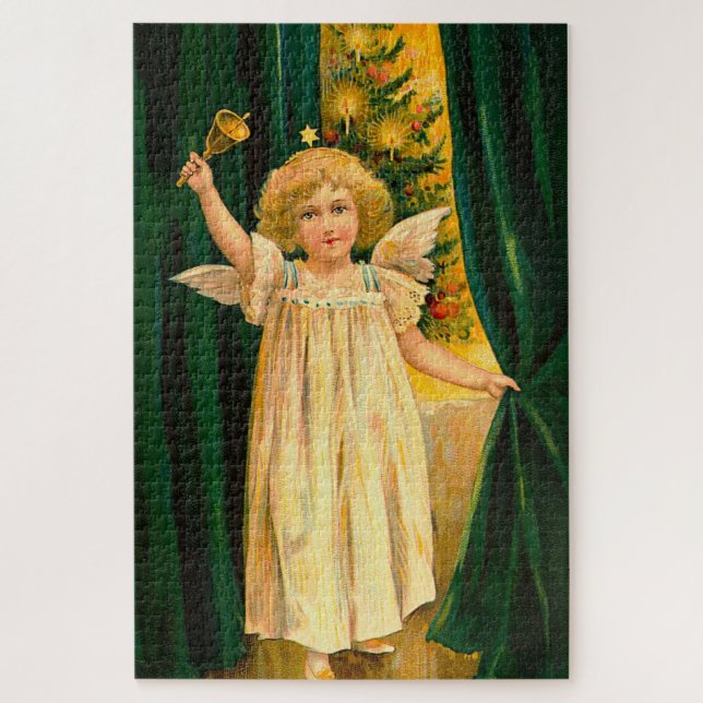 Angel ringing the bell for Christmas time Jigsaw Puzzle (Vertical)