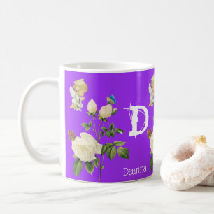 Angel Rose Purple Floral Mug