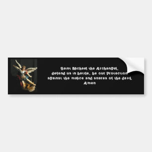 Angel Saint Michael & Prayer Bumper sticker