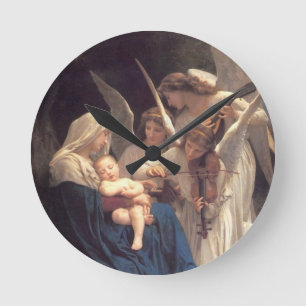 Angel Serenade Round Clock